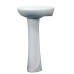 Transolid TLP-1444-01 Madison Petite Oval Pedestal Vitreous China Lavatory 4-Inch Centers  White - B00EXMQWHG